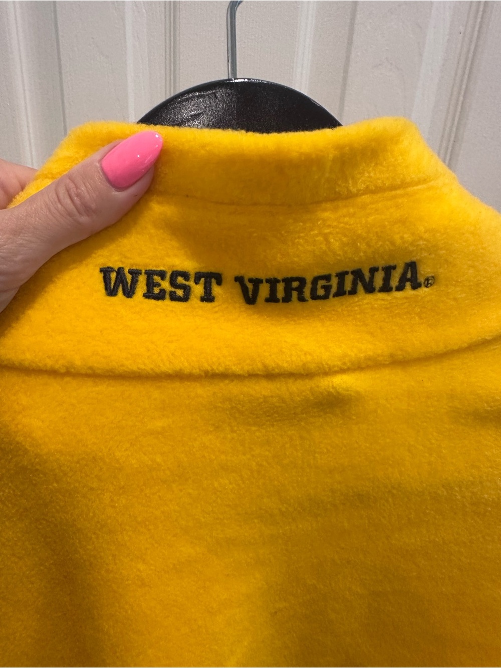 Columbia Bright Yellow WVU Logo Full-Zip Fleece Jacket - Picture 5 of 5